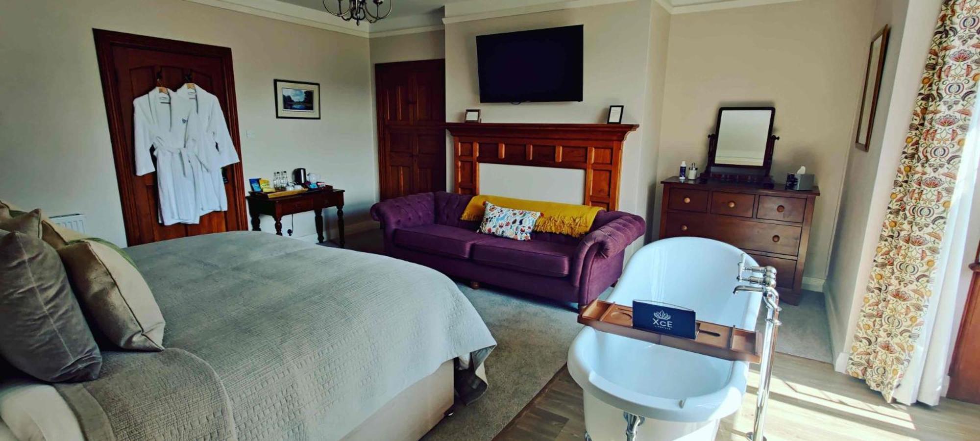 Luxury Bed And Breakfast At Bossington Hall In Exmoor, Somerset 波洛克 客房 照片